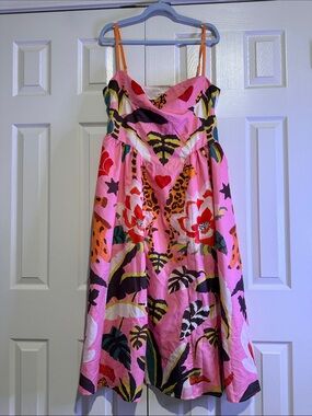 Pink Floral Print Sundress-NWOT
